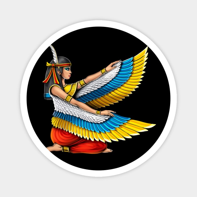 Egyptian Goddess Maat Magnet by underheaven